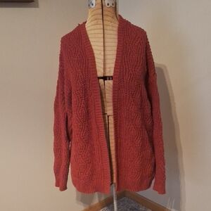 Universal Thread Red Cable Knit Cardigan